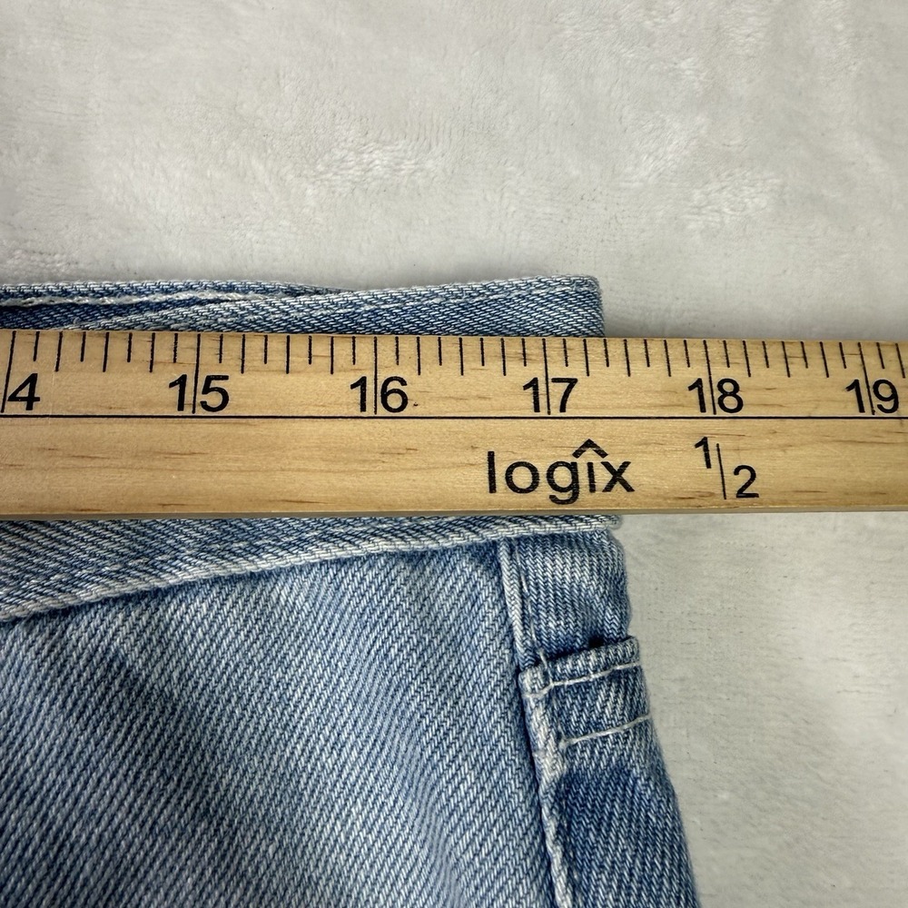 BDG Baggy Fit Jeans Mens 33x32 Light Fade Distressed Wide Leg Raw Edge - Picture 11 of 15